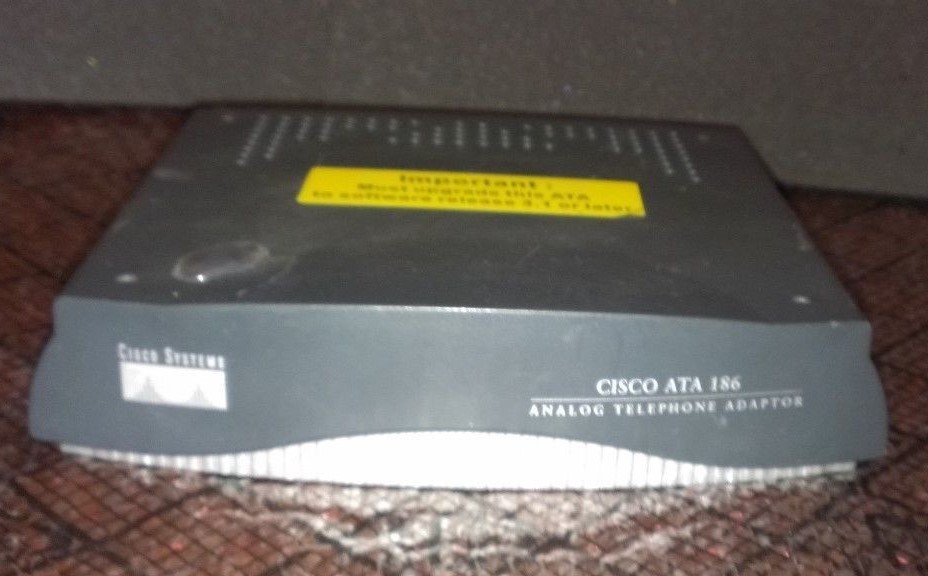 CISCO SYSTEMS ATA 186 ANALOG TELEPHONE ADAPTOR