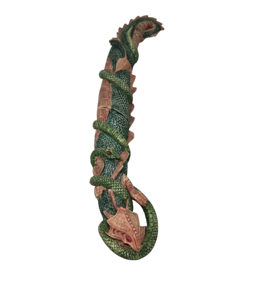 Chinese Dragon Hidden Dagger Decorative Multicolor 15” READ
