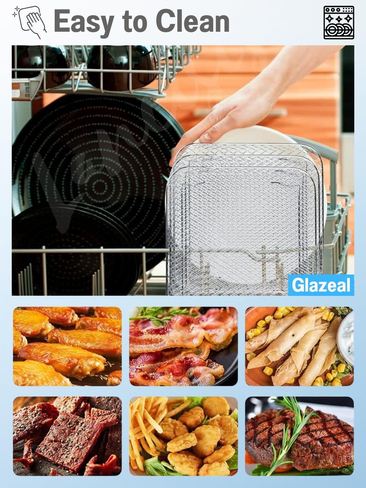 Three Stackable Dehydrator Racks for Ninja, Instant Pot Vortex, COSORI, CHEFM...