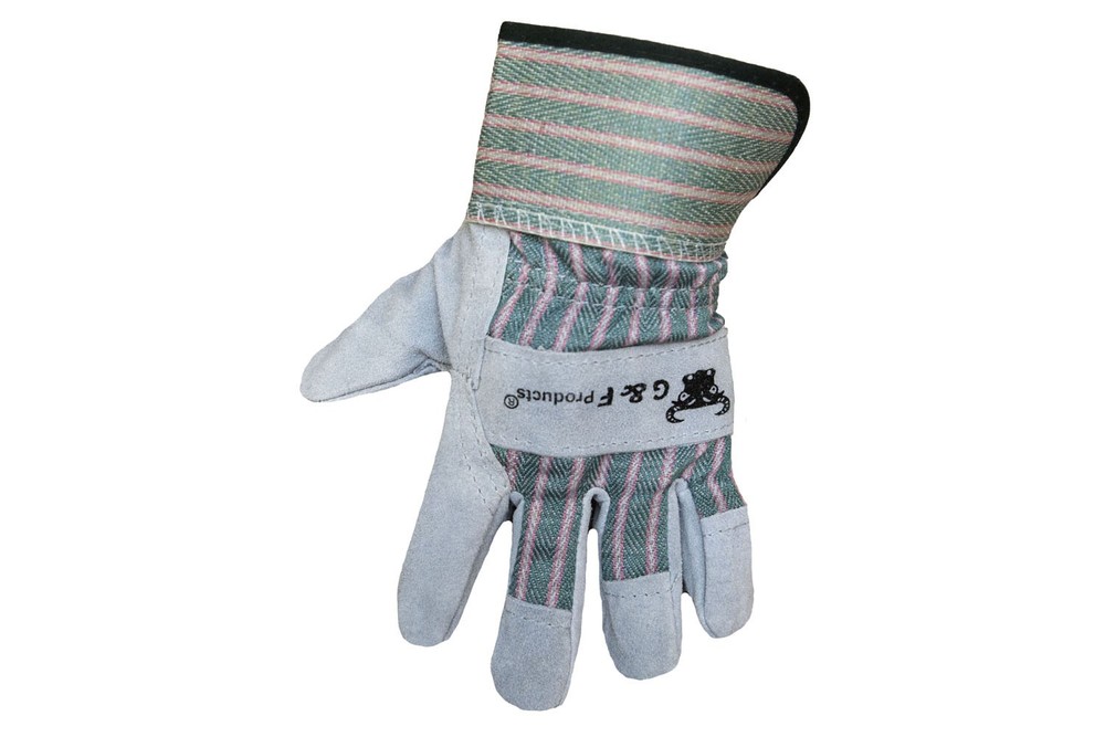 Garden Leather Gloves with Safety Cuff Large