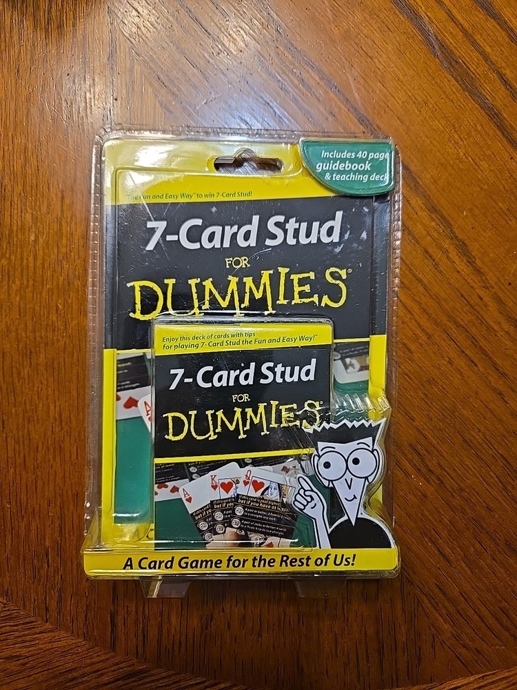 Seven card stud or dummies, 40 page Guidebook & teaching deck. New in Package.