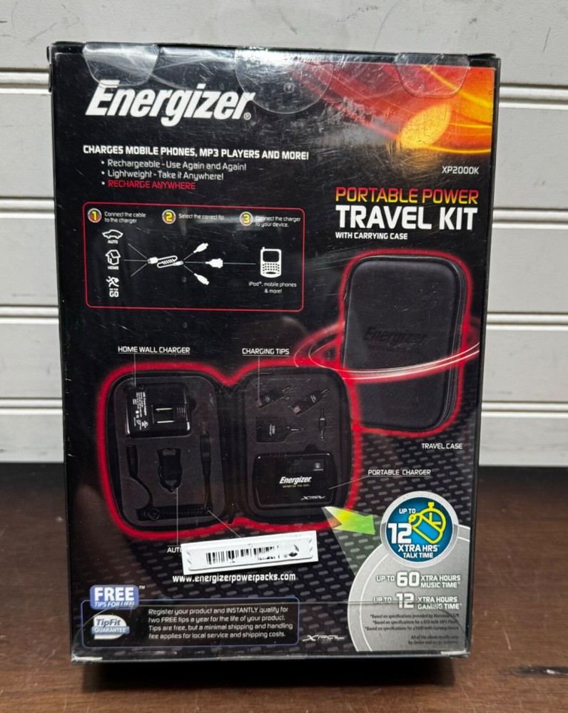 NEW Energizer XP2000K Portable Power Travel Charging Kit