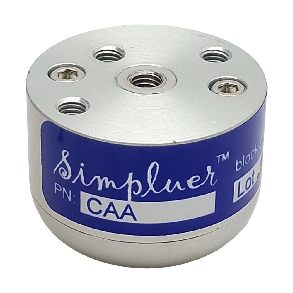 Blockwise CAA Simpluer Panel-Mount Luer Fitting Quick Connector, #10-32, 80psi