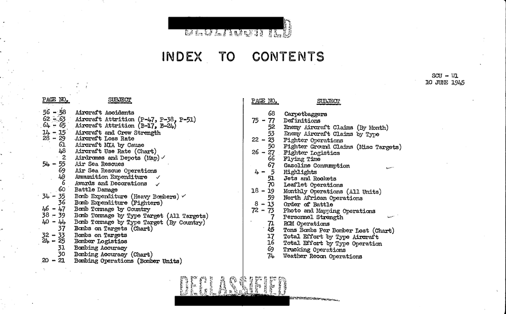 8th Eighth Army Air Forces AAF 1942-1945 Statistical Summary PDF on CD/SD/USB