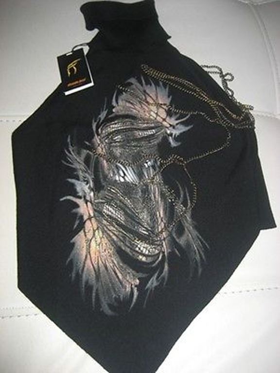 Rare Signed Untraceable Designer Crop Top Cirto Dragon Chains