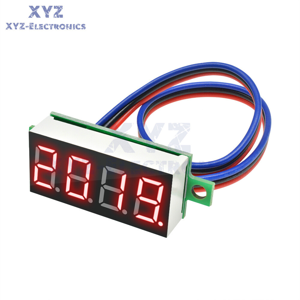 0.36 "Digital 4-Digit Voltmeter LED 0-100V Voltage Tester Panel Meter 3-Wire