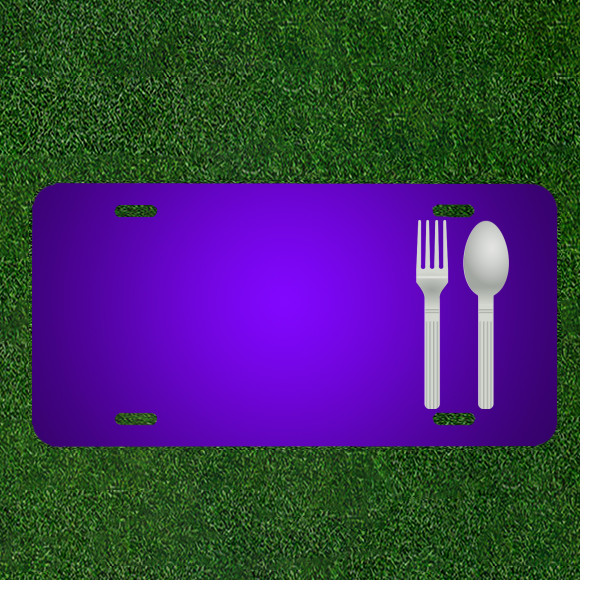 Custom Personalized License Plate With Add Names To Fork Spoon Silverware
