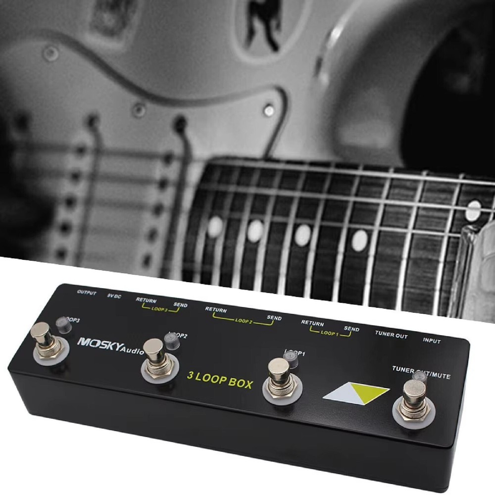 MOSKY Audio 3 LOOP BOX Guitar Pedal Looper Switcher Effect Pedal Loop System CA