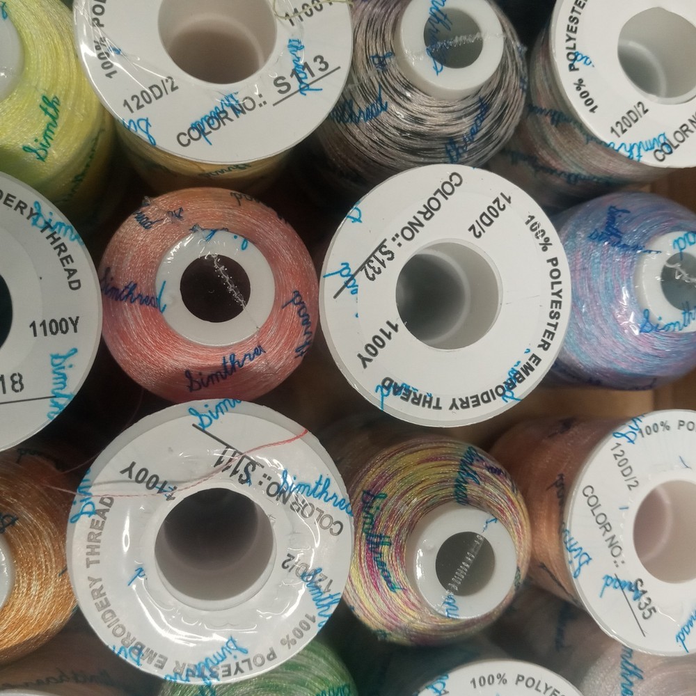 Simthreads 28 Variegated Colors Embroidery Machine Thread 1100 Yards Each