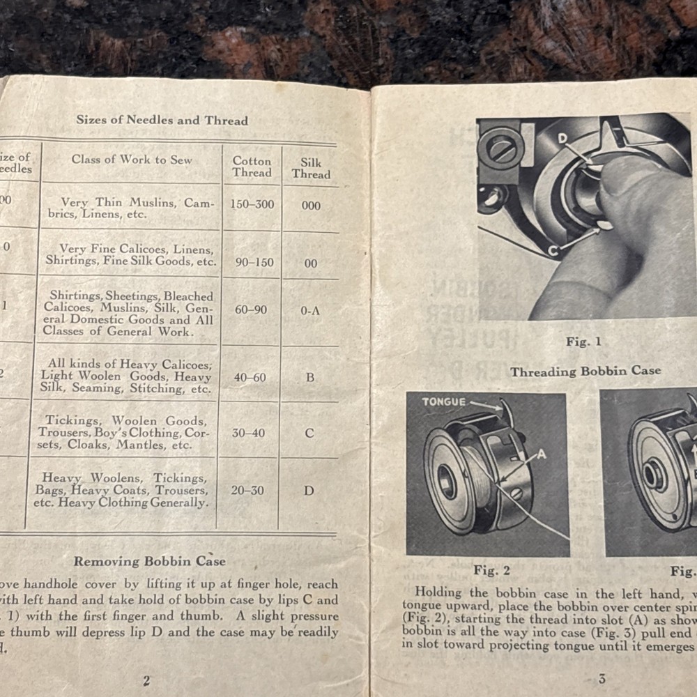 Vintage White Rotary Electric Sewing Machine Instructions #43