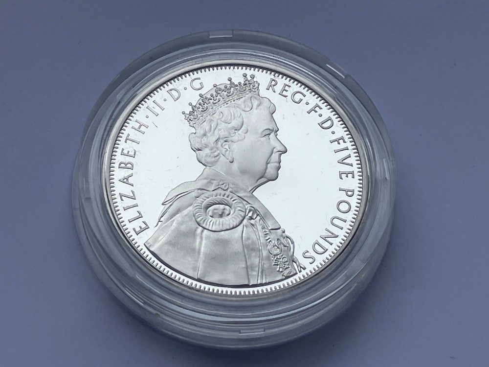2012 Silver Proof Diamond Jubilee Five Pound Coin