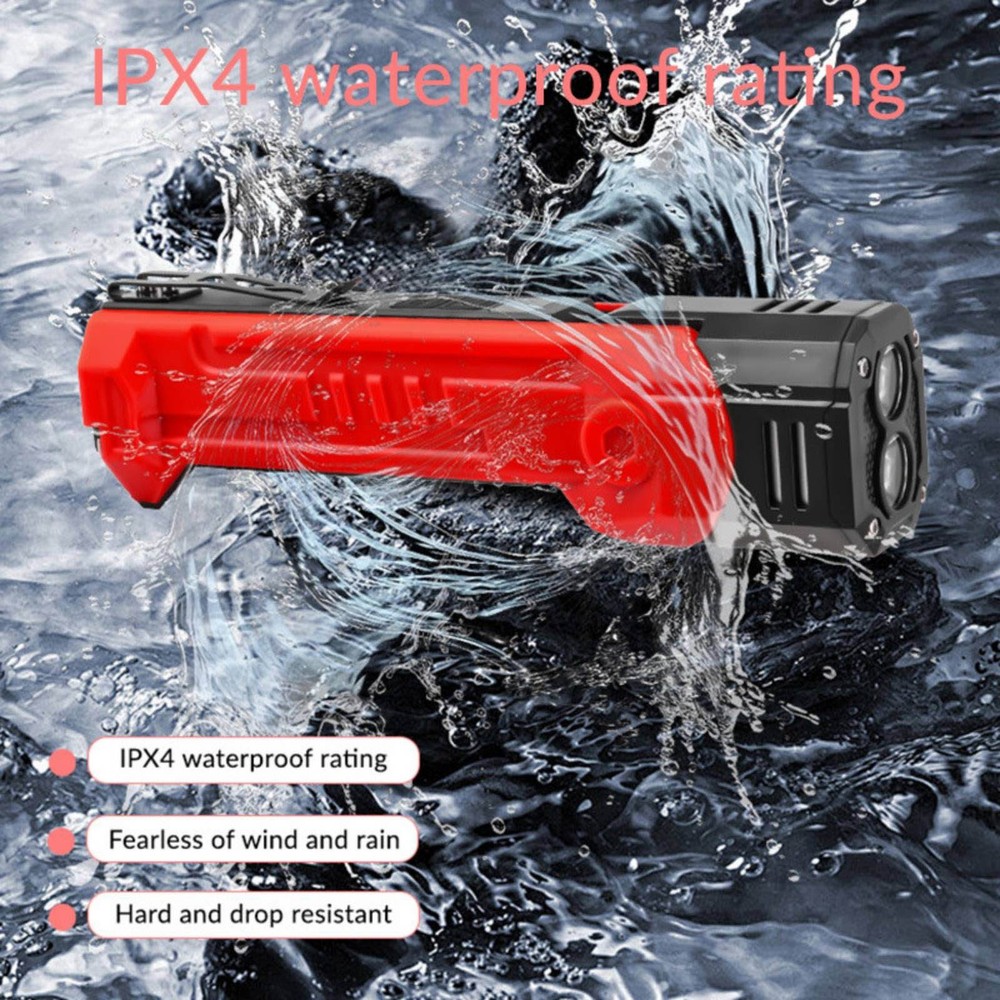 Rechargeable LED Work Light 600LM Red Color Magnetic Base Portable Flashlight