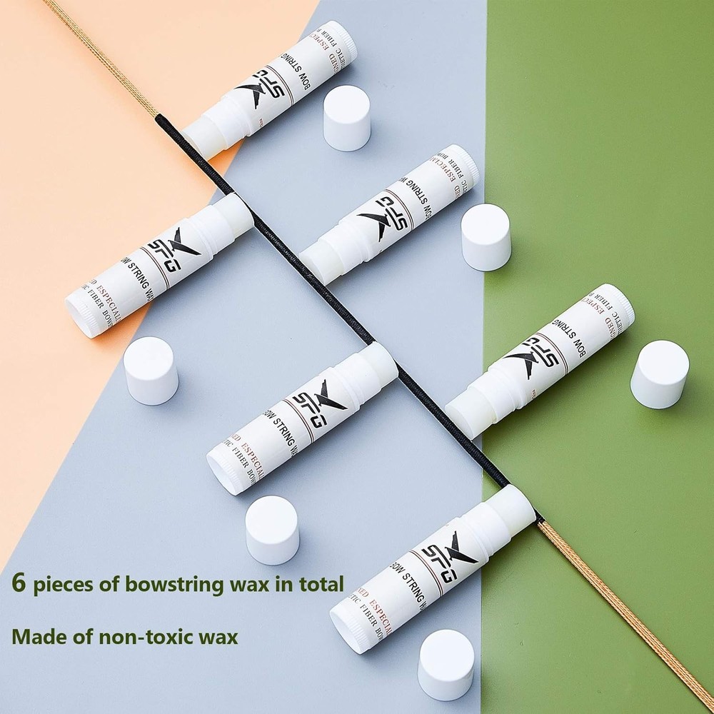 6 Pieces Bow String Wax Protective Rail Lube Bowstring Crossbow...