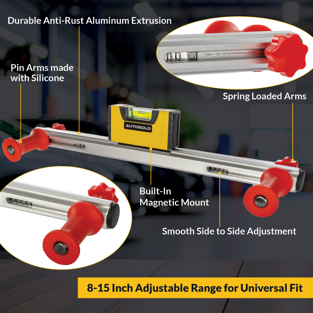 Steering Wheel Level Alignment Tool with Magnetic Torpedo Level