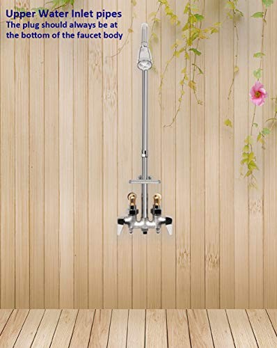 Outdoor Shower Fixture System,with Rustproof Riser and Riser Extension,