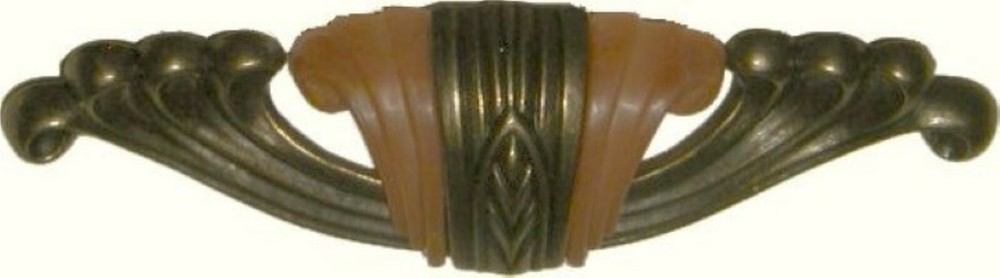 Bakelite 4.25" CC Zinc Diecast Waterfall style knob pull antique modern rustic
