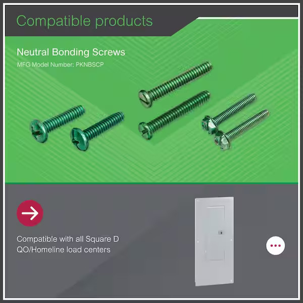 Neutral Bonding Screws for Qo/Homeline Electrical Panel/Load Center