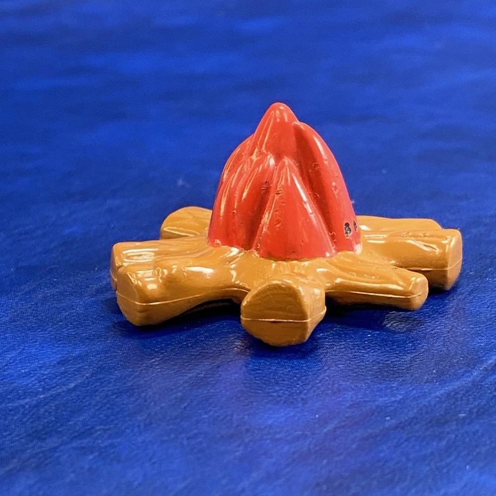 Molded Plastic Toy Campfire Bonfire RV Camping Unknown Playset Replacement
