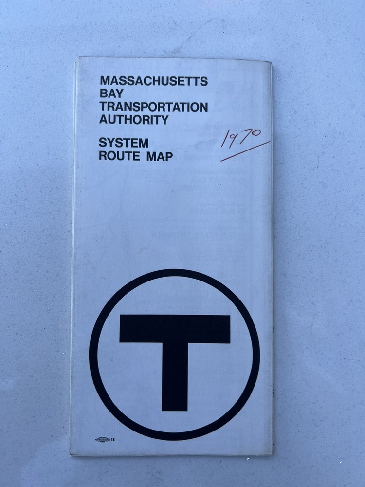 Massachusetts Bay Transportation Authority System Route Map - 1967