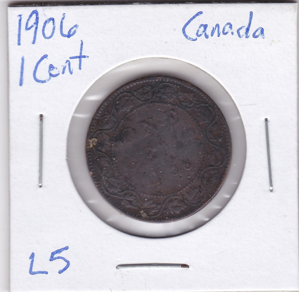 1906 Canadian Cent L5