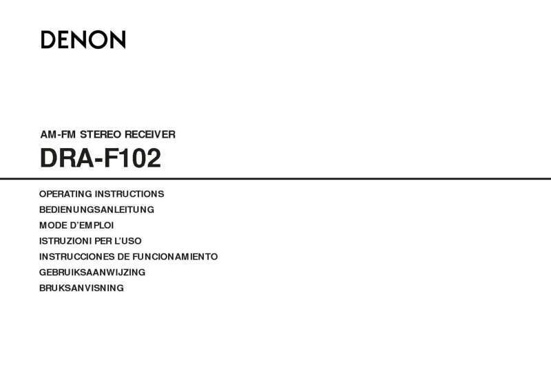 Denon DRA-F102 Receiver Amplifier Owners Manual