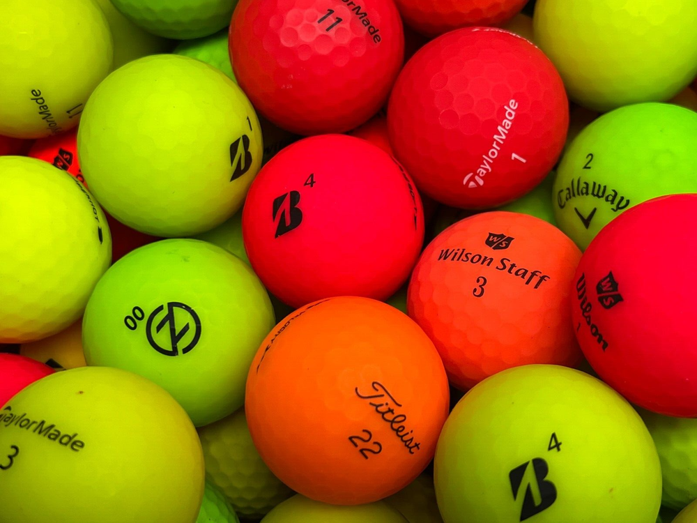 36 Matte Golf Balls Assorted Titleist, Callaway, Bridgestone, Wilson 3A/4A