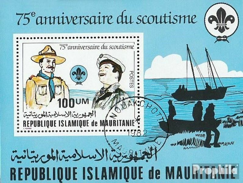 Mauritania Block33 used 1982 75 years Scouting