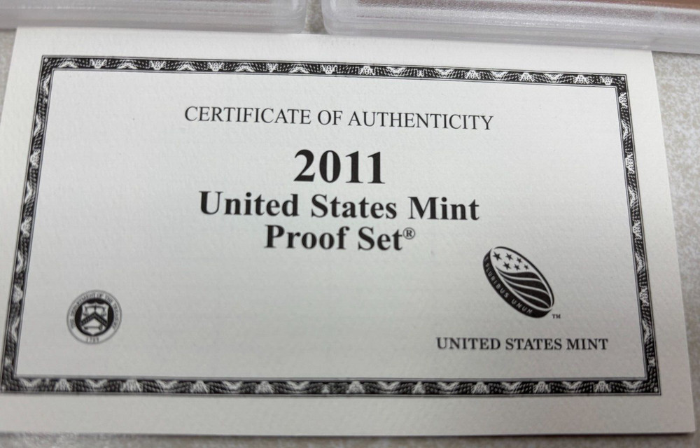 2011 Proof Set Clad U.S. Mint Original Government Packaging OGP COA Beautiful