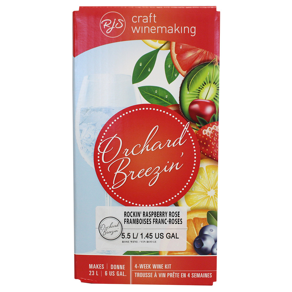 Orchard Breezin' Rockin Raspberry Rose Wine Kit