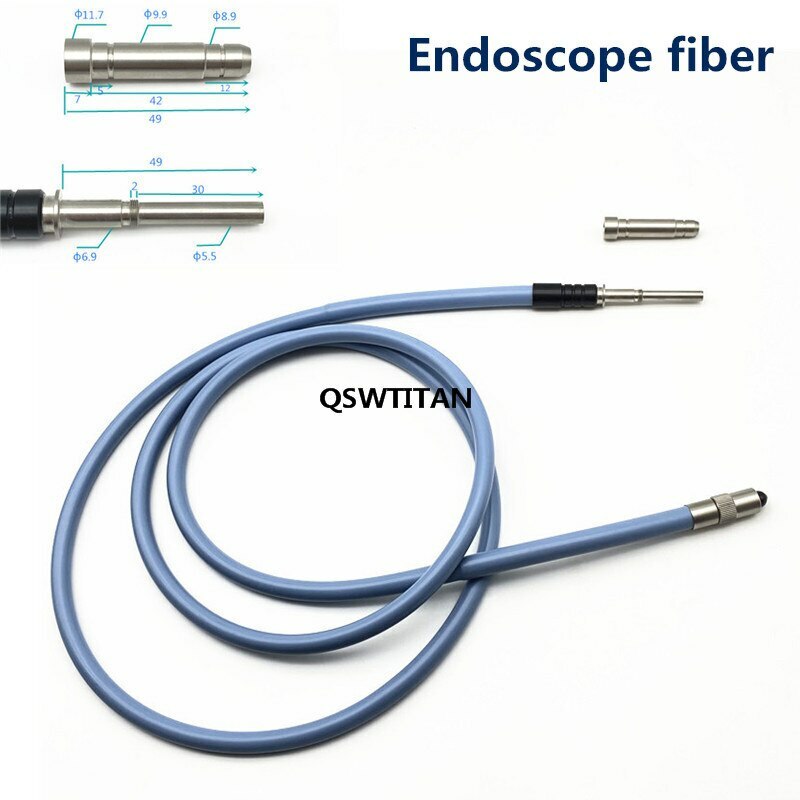 Silicone cable Endoscop Fiber 1.8m-3m Light Source Microscope Guide interface