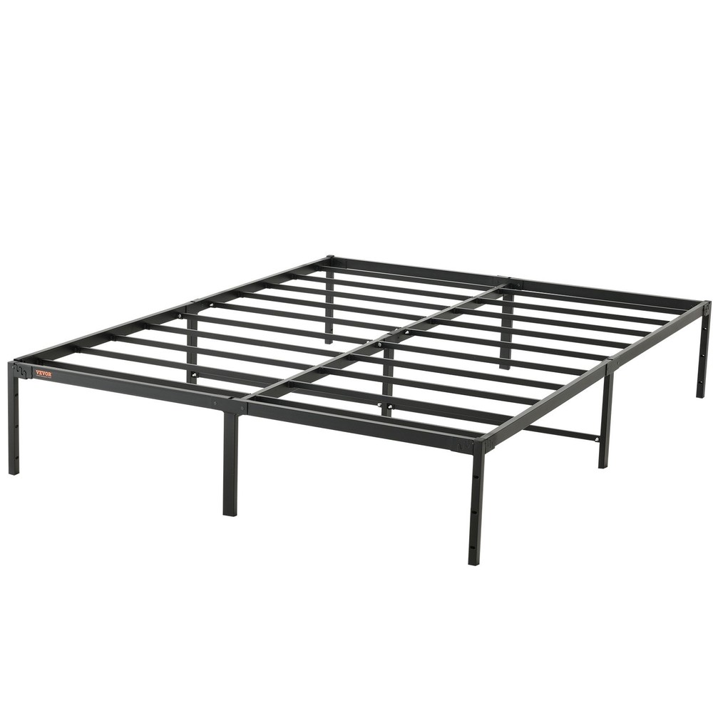 14 Inch Queen Metal Bed Frame Platform, No Box Spring Needed, 1500 lbs Loading C