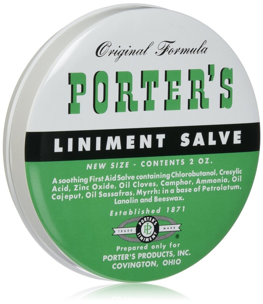 2 Pack Orginal Formula Porter's Liniment Salve 2 Oz cuts burns