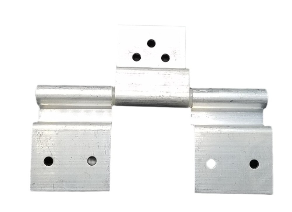 Jammy Three Leaf Aluminum Door Hinge in Raw Finish Stainless hinge pin