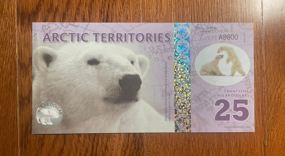 2017 ARCTIC ( North Pole) banknote 25 dollar