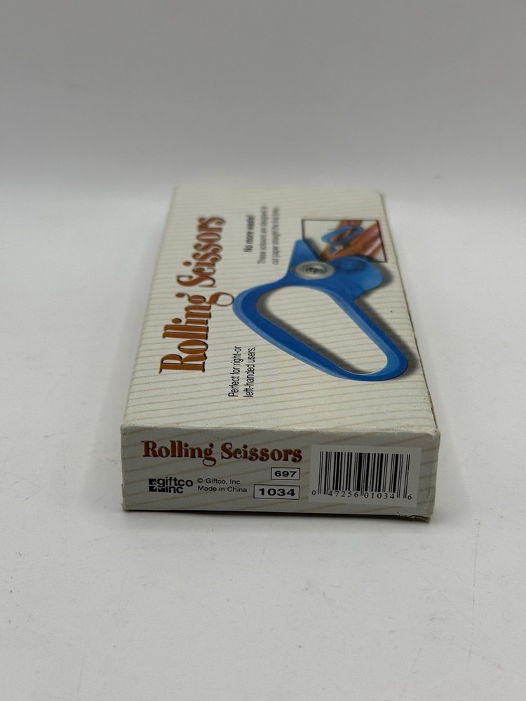 Giftco ROLLING SCISSORS Cuts Paper Straight The First Time Right Or Left Handed