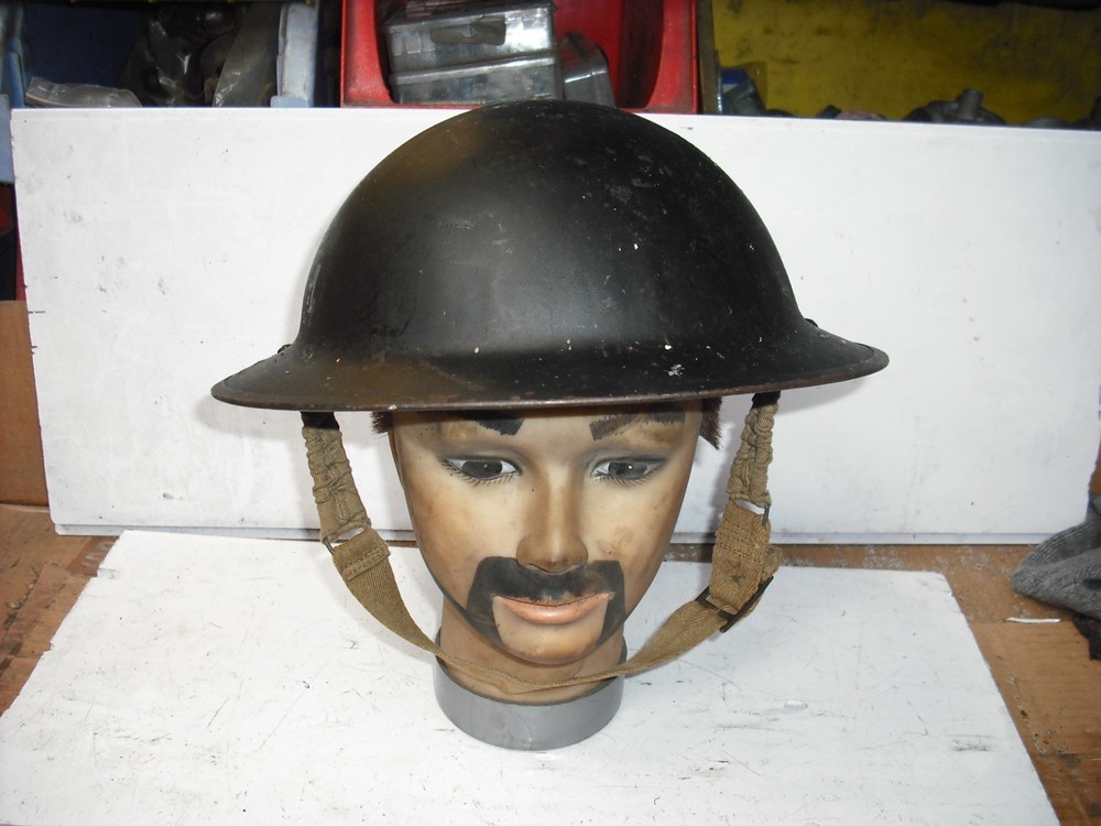 WW2 British home front BMB helmet dated 1941 with liner & chin strap