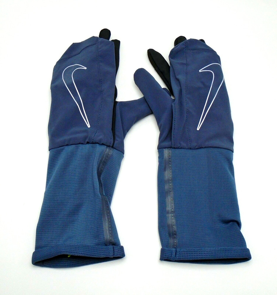 Nike Women's Transform Running Gloves / Mitt Thunder Blue/Black/Silver Medium
