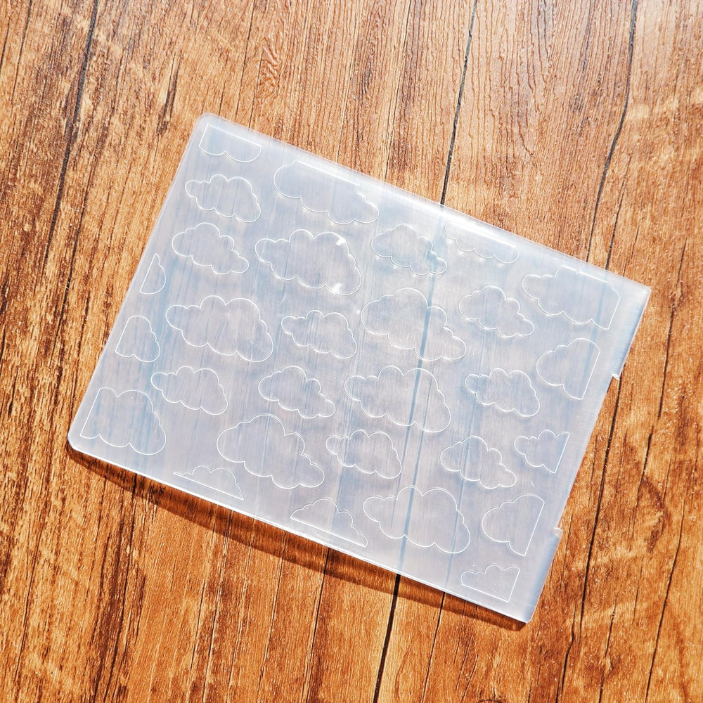 Cloud Plastic Embossing Folders for Card Making Clouds Background Embossing Fold