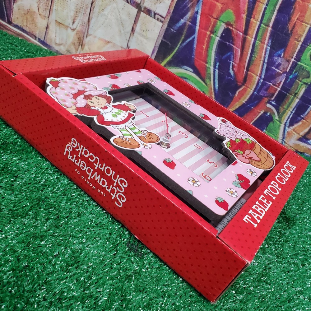 Strawberry Shortcake Table Top Clock New !