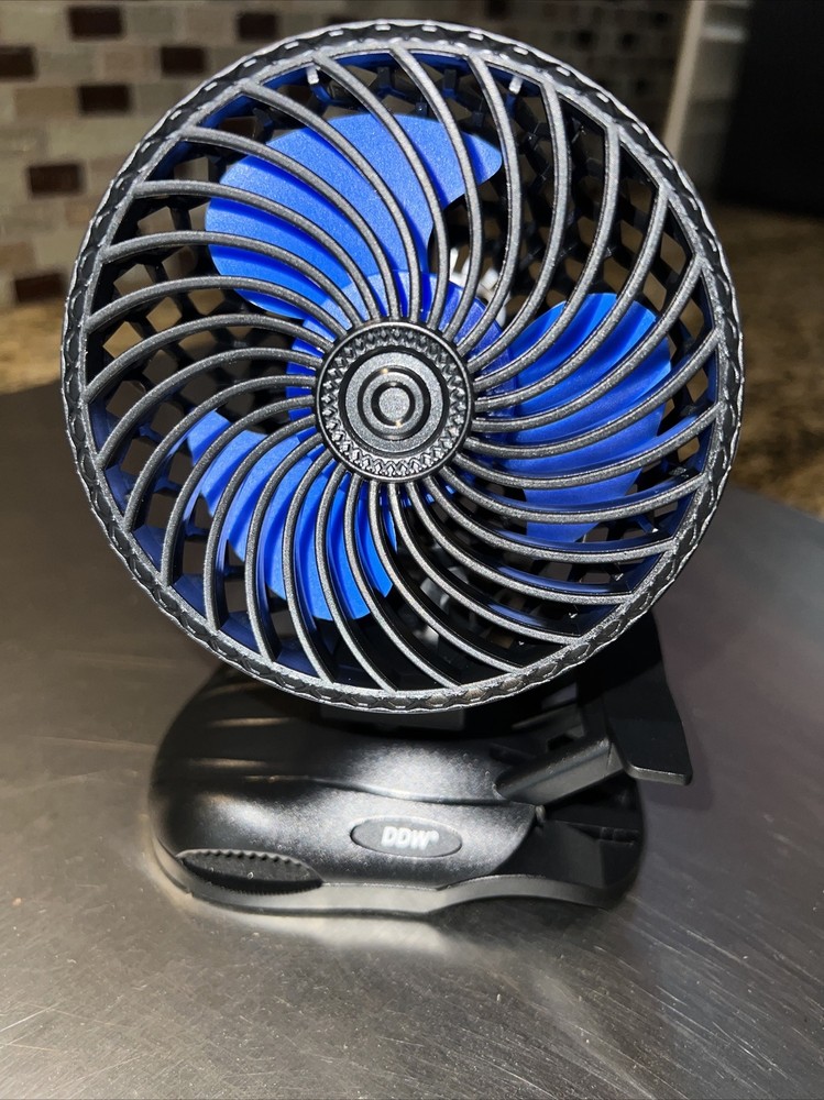 Small black portable USB Fan Office Desktop Adjustable