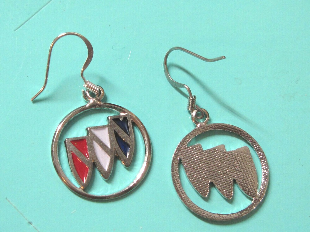 BUICK shield in circle - earrings , ear rings GIFT BOXED