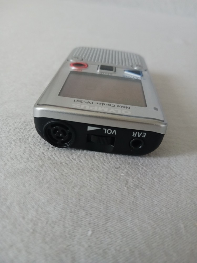Olympus Note Corder DP-201 Digital Handheld Voice Recorder Player - TESTED - EUC