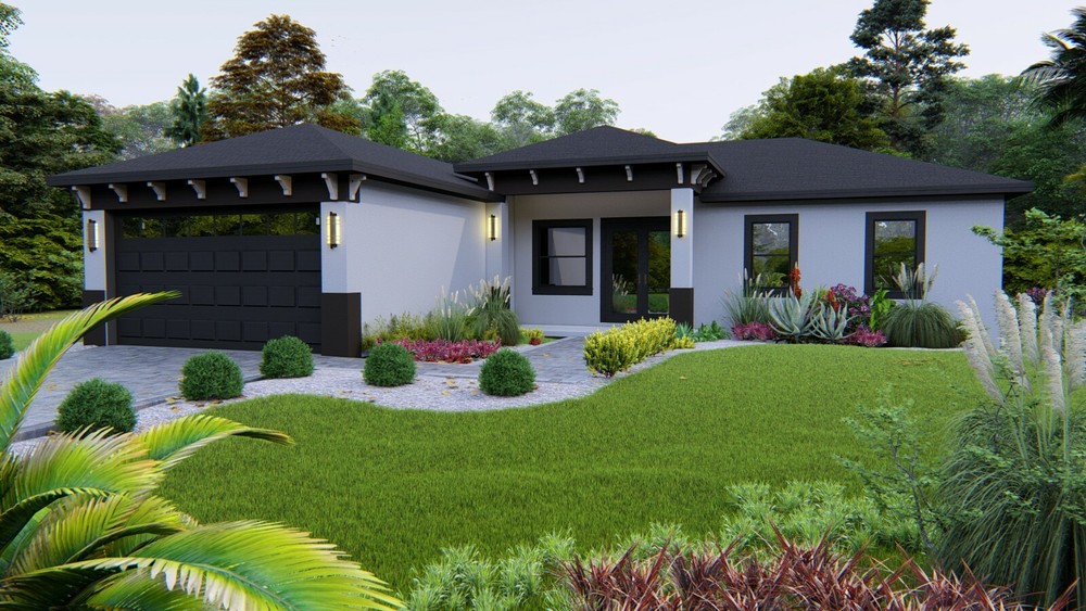 BLUEPRINTS CONTEMPORARY HOUSE PLAN ARCHUP #111P