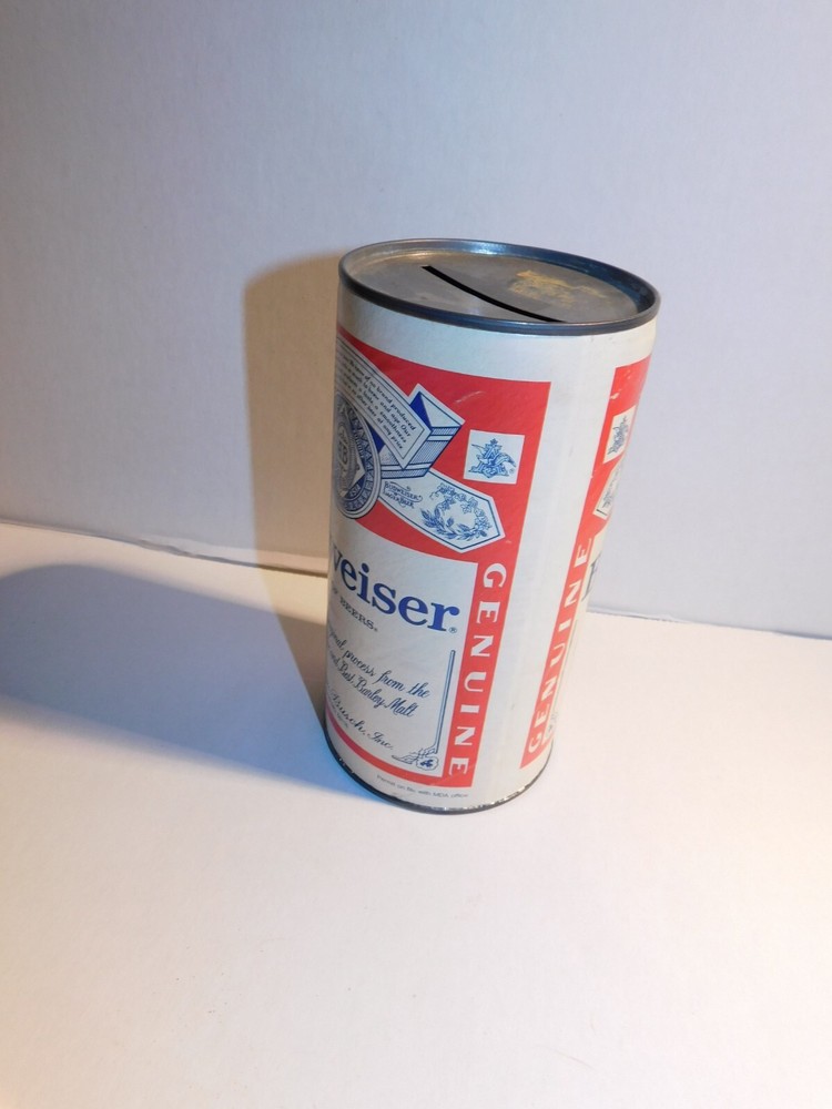 BUDWEISER cardboard BEER CAN BANK big
