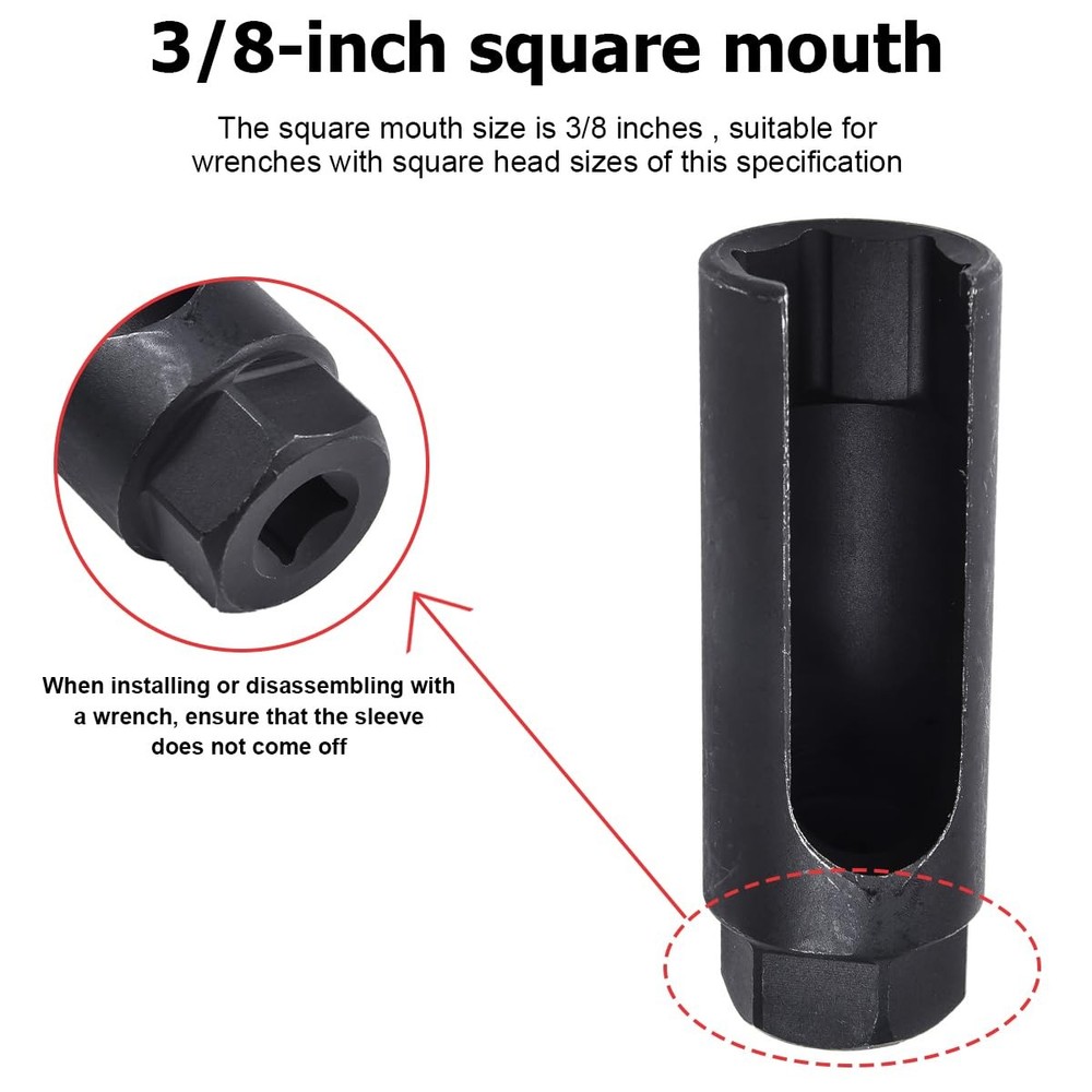 Osilly Car Oil Pressure Sensor Socket, 6 Small Opening, Black Opening