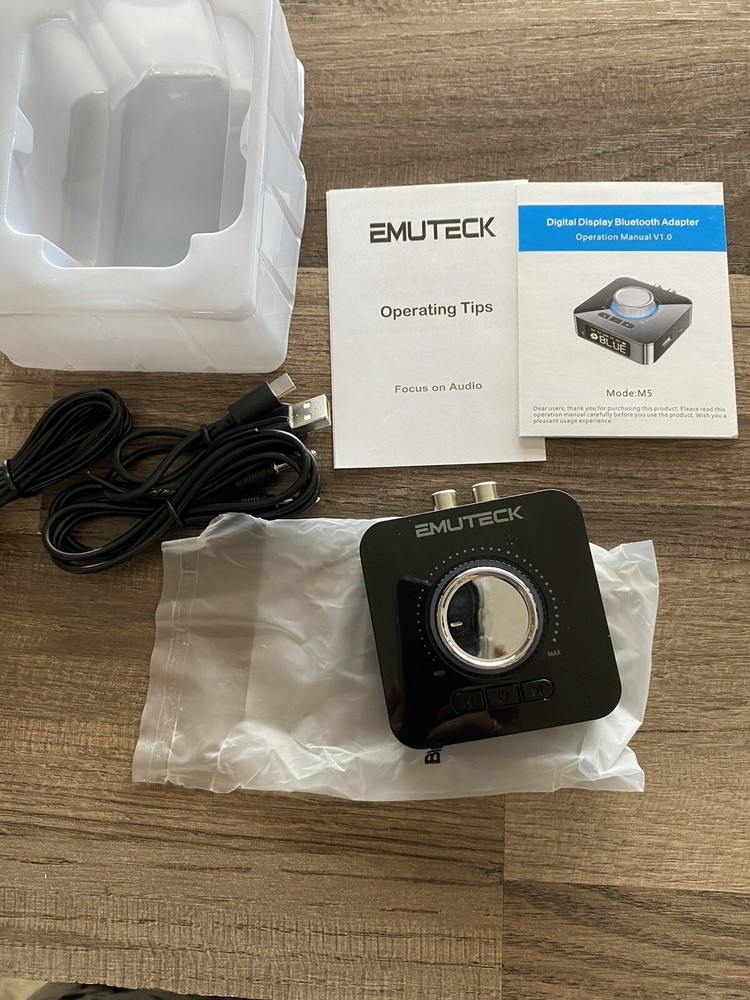 EMUTECK Model M5 Bluetooth Adapter 5.0 Audio Receiver Transmitter/ab