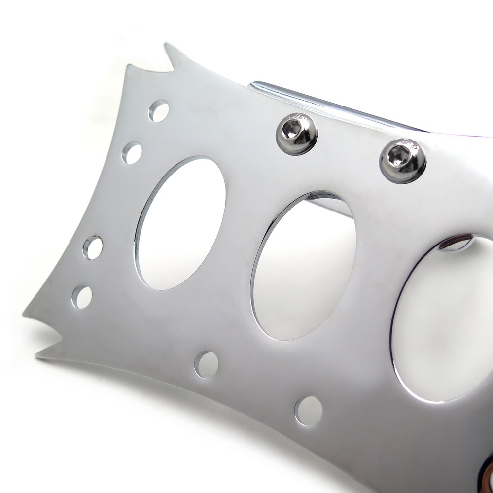 Chromed Horizontal Side Mount License Bracket For Harley Bobber Chopper Custom