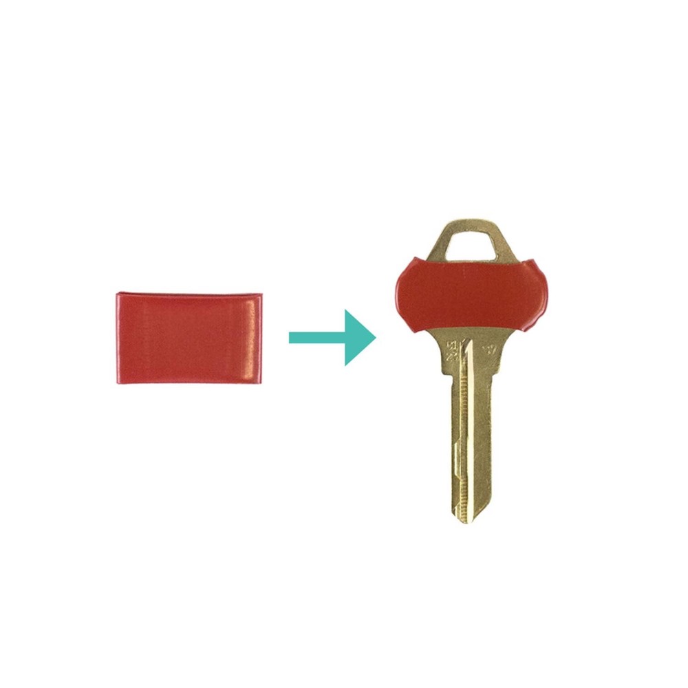 Key-Write 17204 Assorted Color Plastic Key Sleeve Large