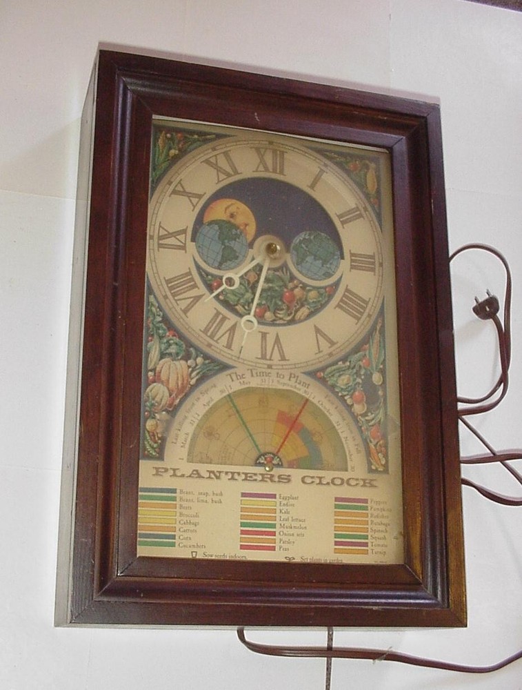 Mechtronics Planter's Clock Fully Functional Vintage (few scratches) w Setting T
