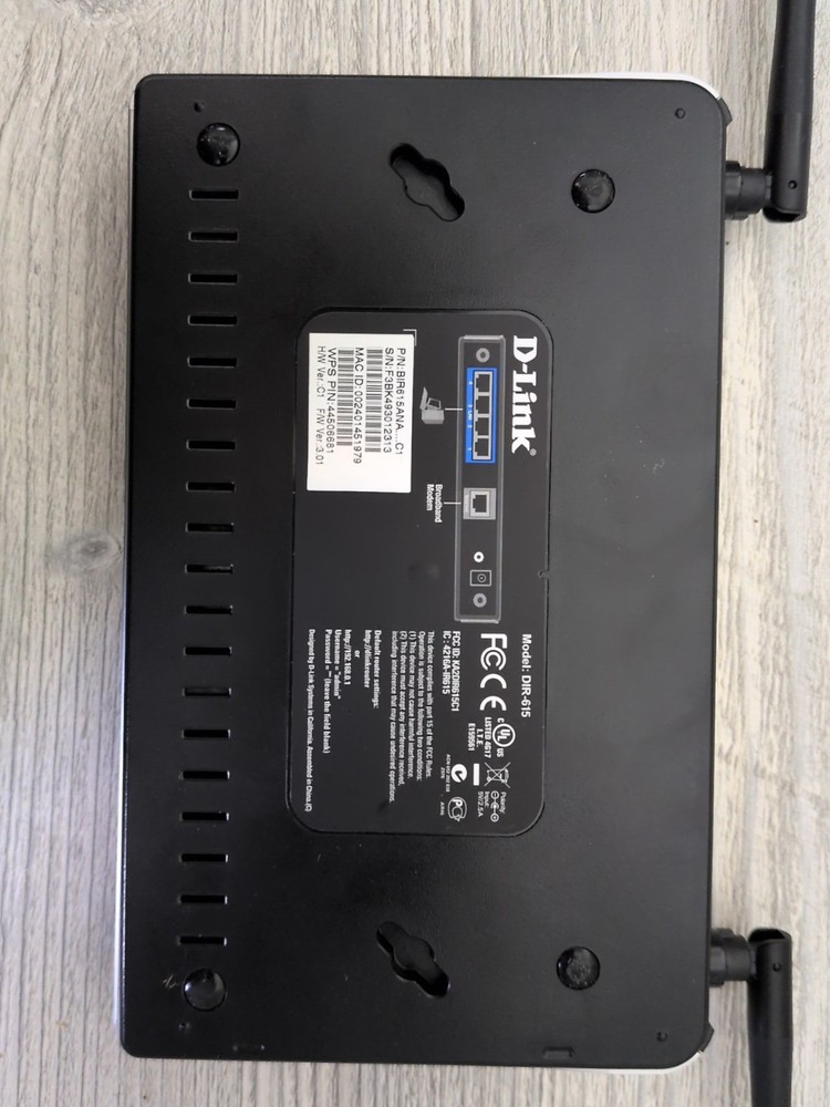 D-Link Wireless DIR-615 Used Tested Works